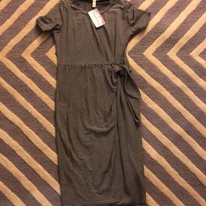 Wren $ ivory flamingo urban Draper striped dress
